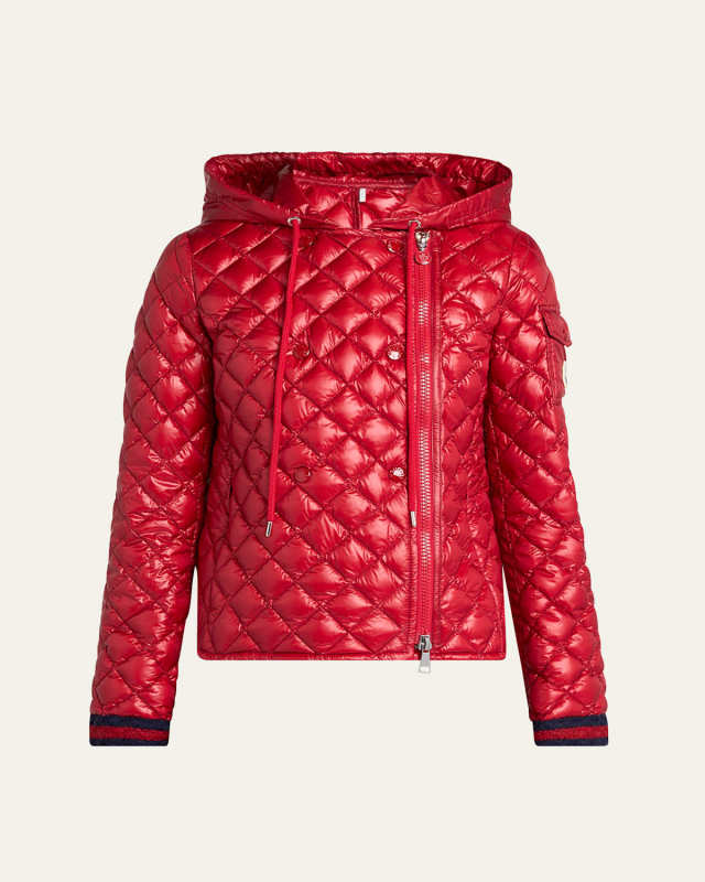 Corbelin Hooded Down Moto Jacket